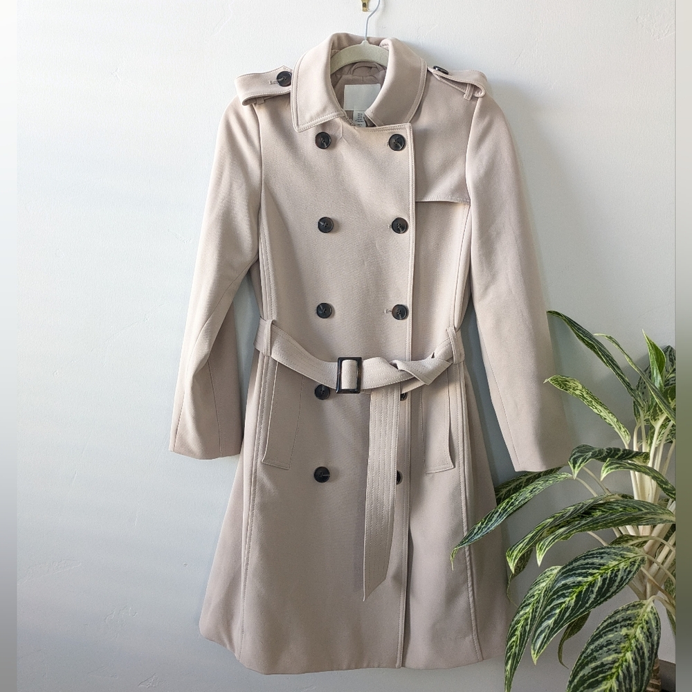 Like New H&M Light Beige Trench Coat